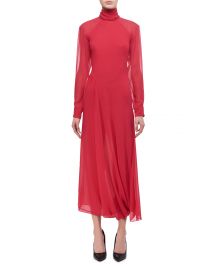 Victoria Beckham Open-Back Turtleneck Midi Dress   Neiman Marcus at Neiman Marcus